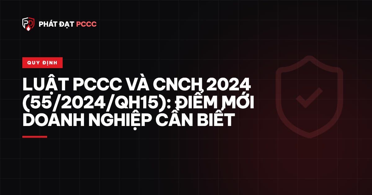 Luật PCCC và CNCH 2024 (55/2024/QH15): điểm mới doanh nghiệp cần biết