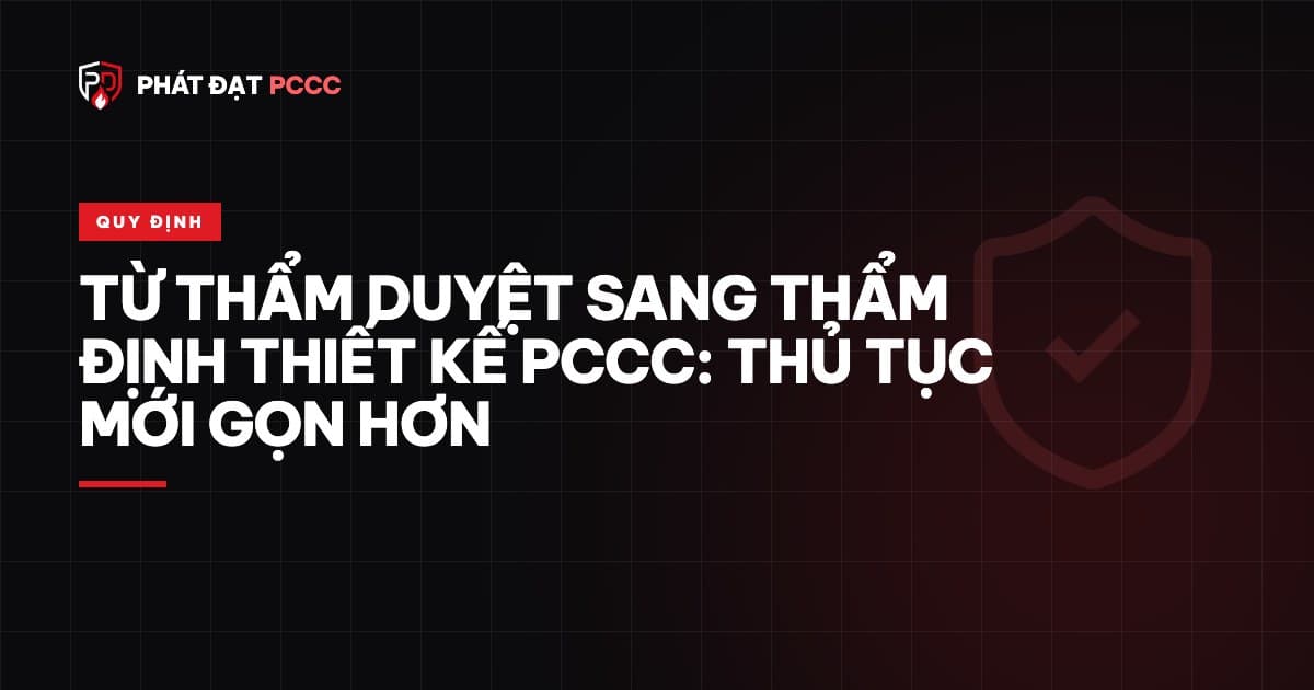 Từ thẩm duyệt sang thẩm định thiết kế PCCC: thủ tục mới gọn hơn